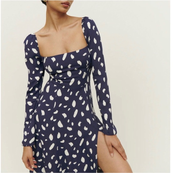 NWOT Reformation Sigmund Dress in Sold Out Splatter Print - Picture 6 of 14